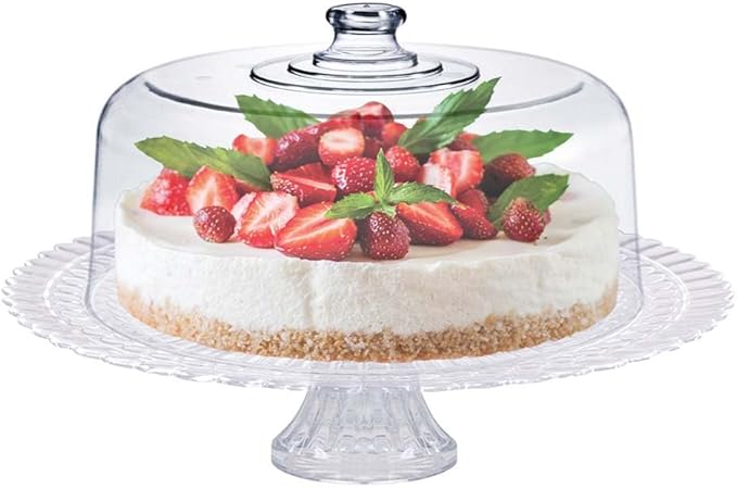 Boleira Verona Ruvolo om Tampa Acrílica e Prato de Vidro