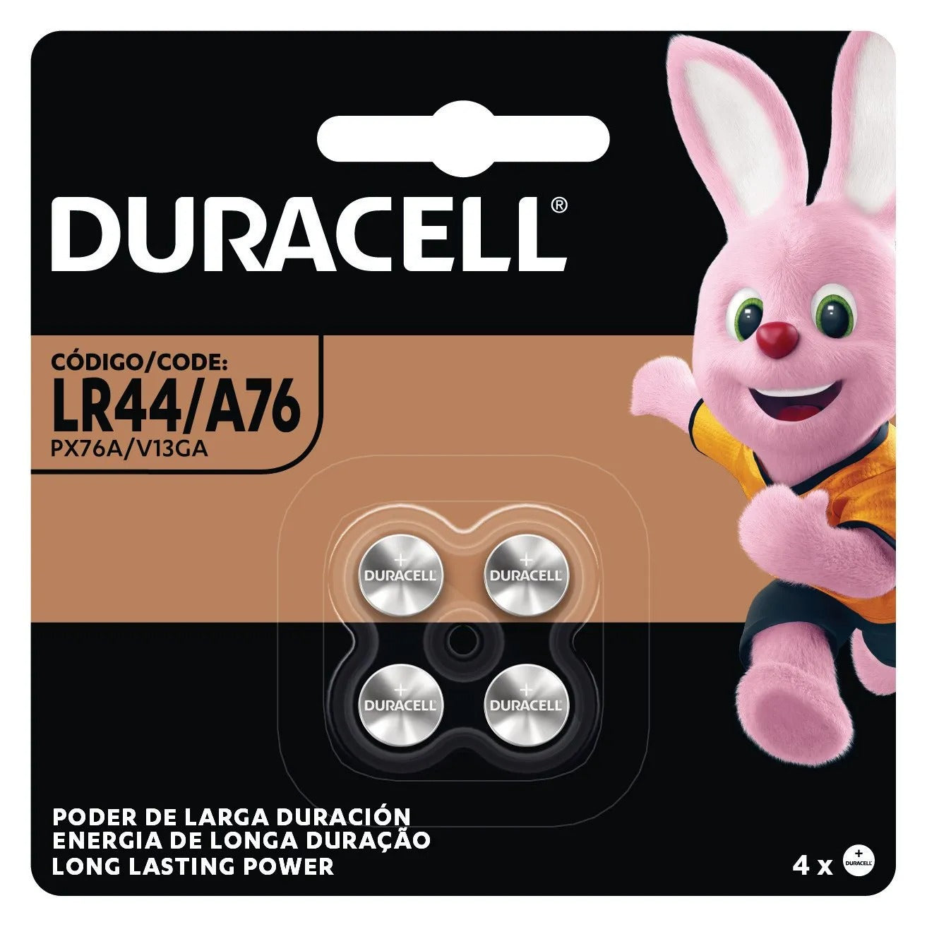 Bateria Pilha Alcalina 1,5v LR44/ A76 Blister Com 4 Unidades 5007590 - Duracell
