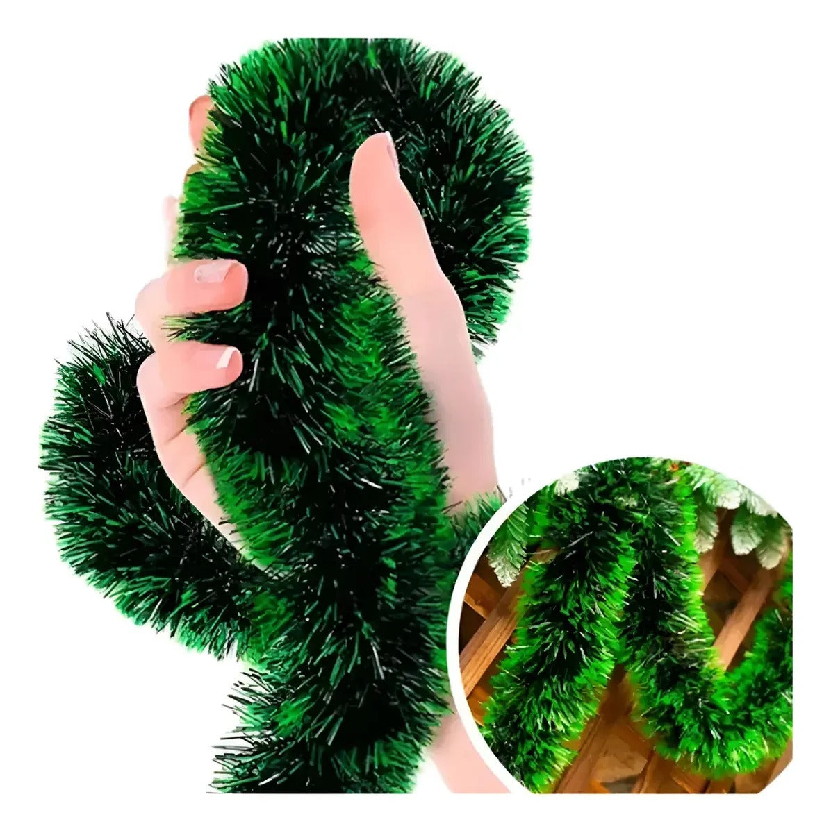 Kit Festao Guirlanda Natalina Lider Comercios Branca 2m 9cm Cor Verde