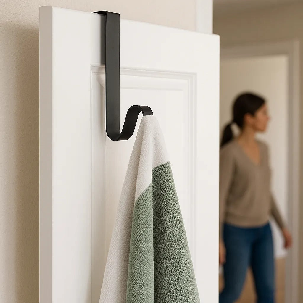 Suporte Porta Para Guirlanda Natal Estilo Gancho 23cm Preto