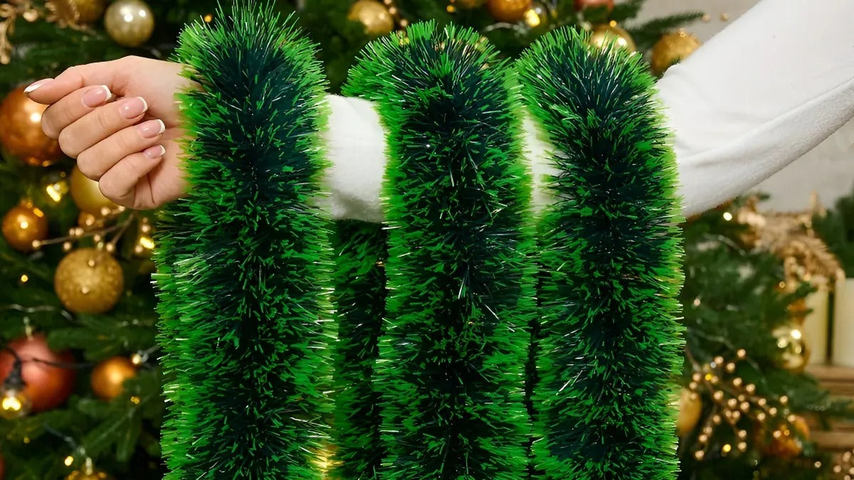 Kit Festao Guirlanda Natalina Lider Comercios Branca 2m 9cm Cor Verde