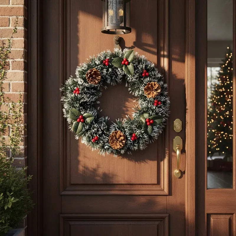 Guirlanda De Natal 30cm Decorada Enfeite Natalino Luxo