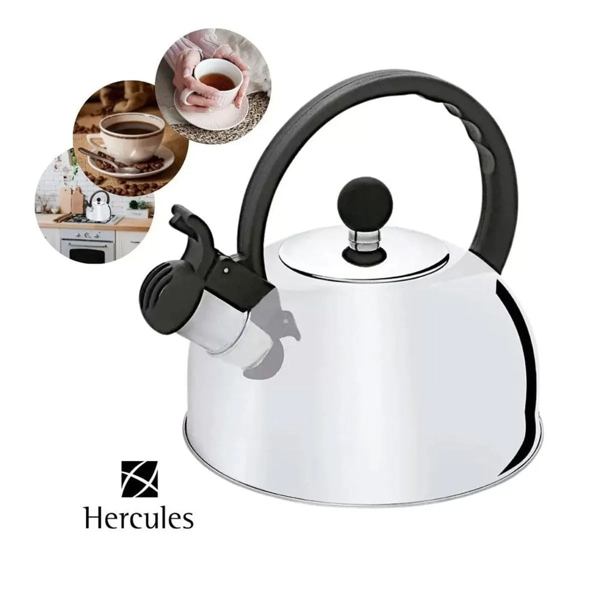 Chaleira de Inox 1,75L Com Apito - Hércules