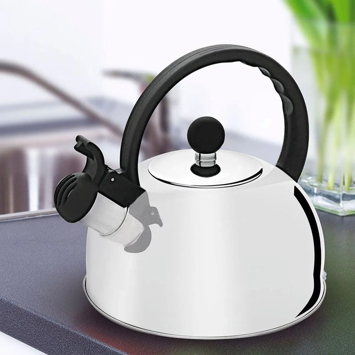 Chaleira de Inox 1,75L Com Apito - Hércules