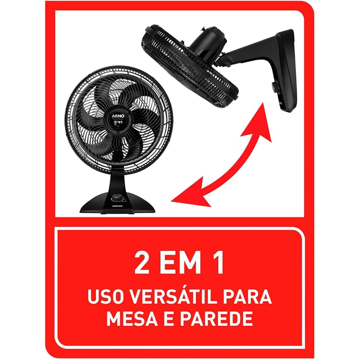 Ventilador De Mesa Turbo Force Vf42 Preto 127v 220v 40cm 2720016835 - Arno