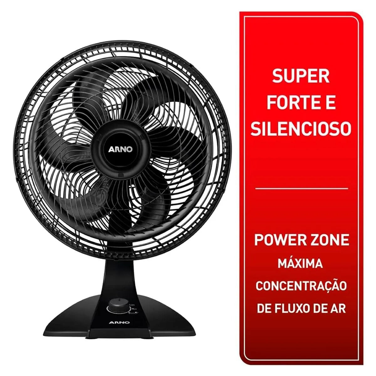 Ventilador De Mesa Turbo Force Vf42 Preto 127v 220v 40cm 2720016835 - Arno
