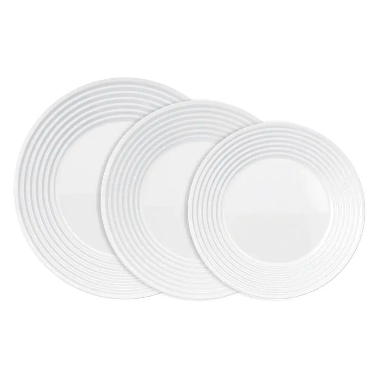 Aparelho de Jantar Saturno Vidro Branco Opalino 12 Peças 17490201311839 - Nadir