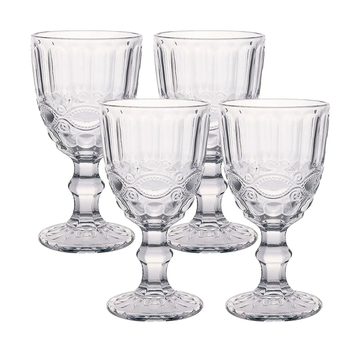 Conjunto De Taças de Vidro 300ml 4 Peças Party Sense - honeyhome