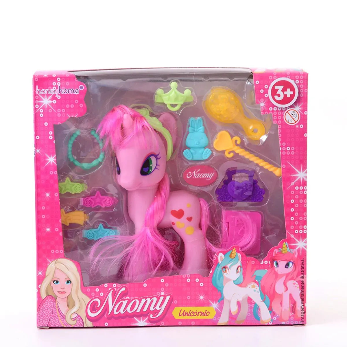 Unicórnio Com Acessórios Plástico LJM187 - honeyhome