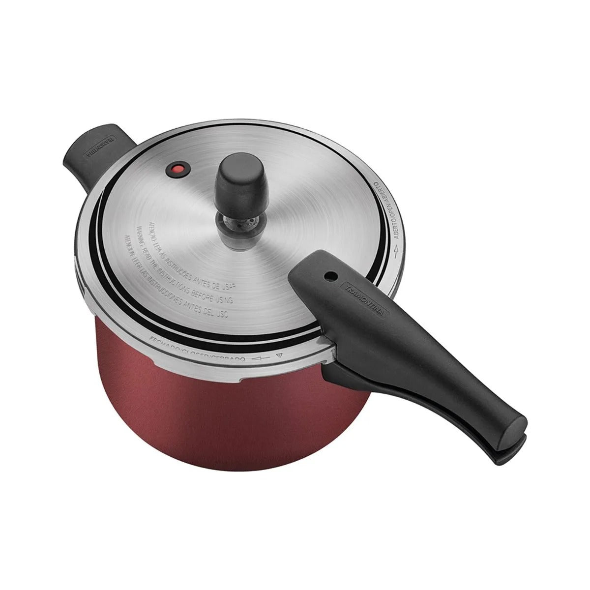 Panela de Pressão 4,5L Vancouver Effect Antiaderente Starflon Max Vermelho 20cm 20591720 - Tramontina
