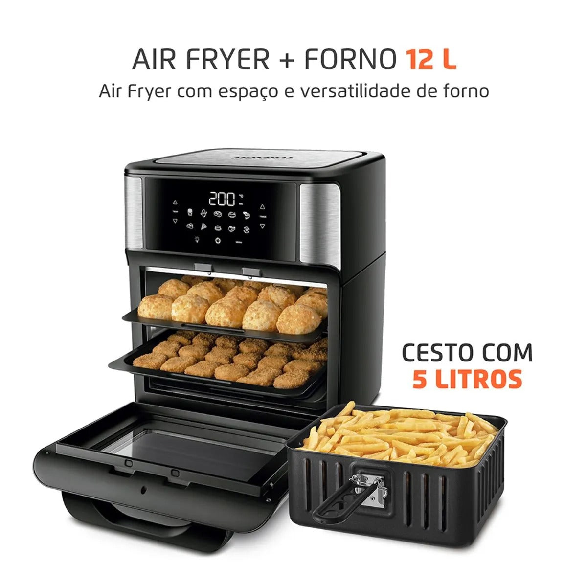 Fritadeira Elétrica Forno Oven 12 Litros 2000W 127V 220v 566603 - Mondial