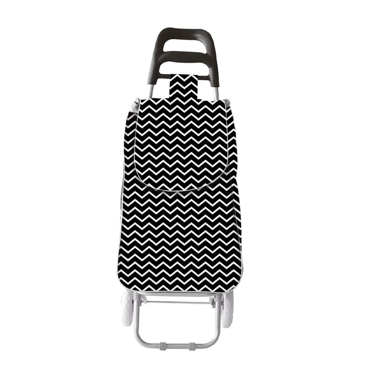 Carrinho de Feira Multiuso em Metal e Tecido 100% Poliéster Sortido - honeyhome