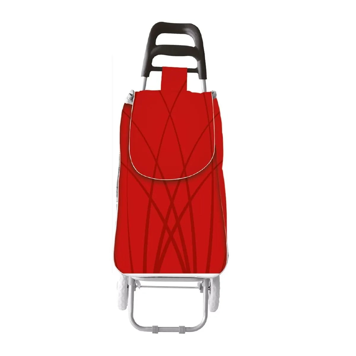 Carrinho de Feira Multiuso em Metal e Tecido 100% Poliéster Sortido - honeyhome