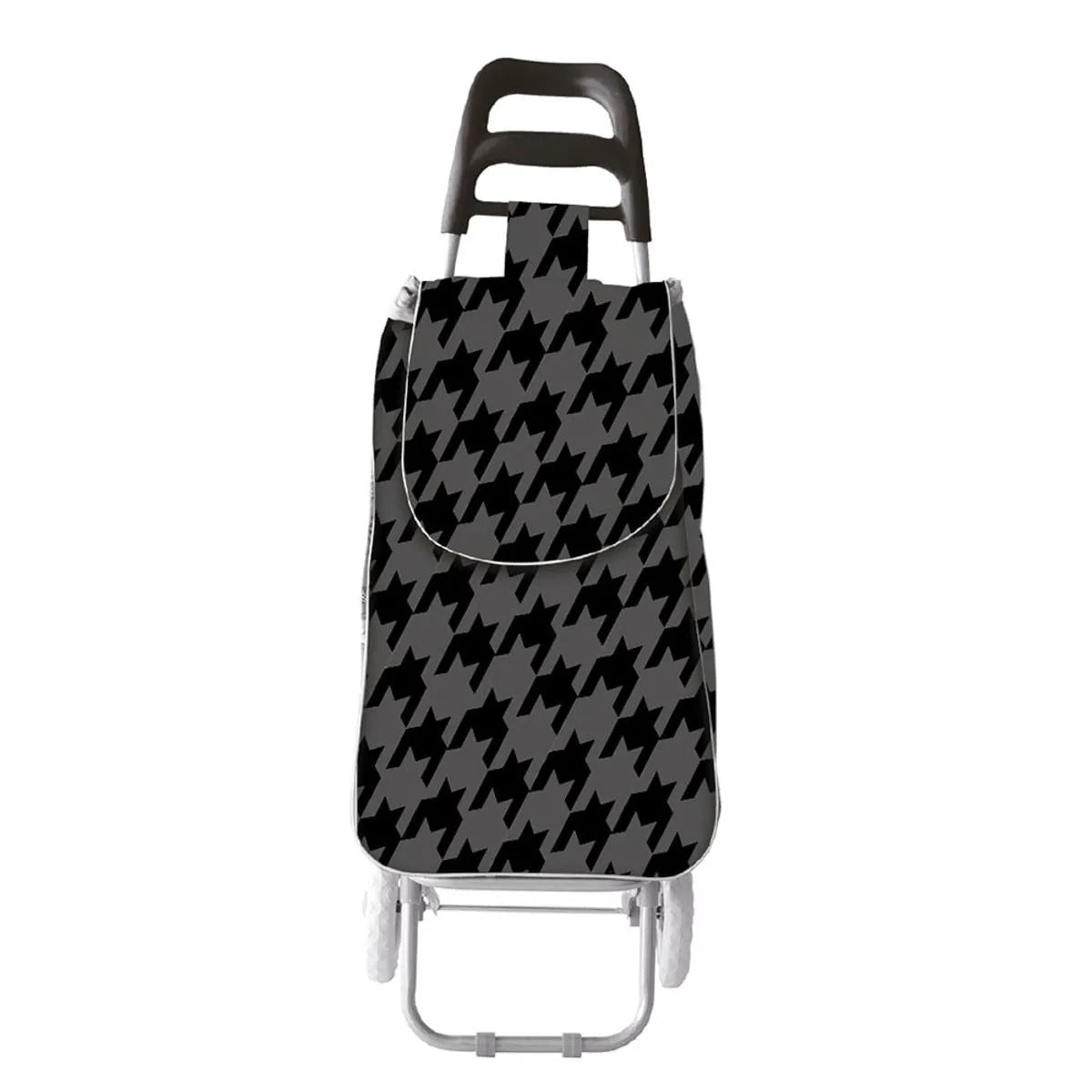 Carrinho de Feira Multiuso em Metal e Tecido 100% Poliéster Sortido - honeyhome