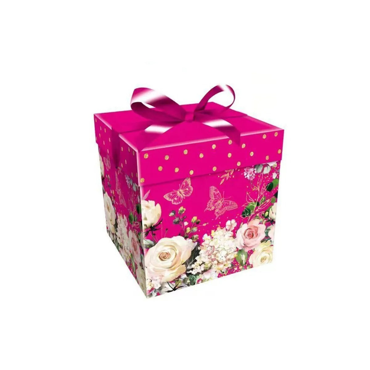 Caixa Presente Desmontável Cartonada Sortida 22x22cm LM2593 - honeyhome