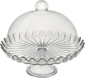 Boleira de Vidro Pétalas de Jasmin com Pé 24cm