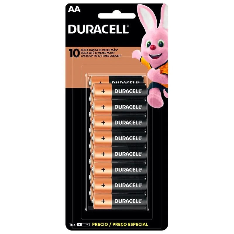 Pilha Alcalina Normal AA Blister Com 16 Unidades AA16 - Duracell