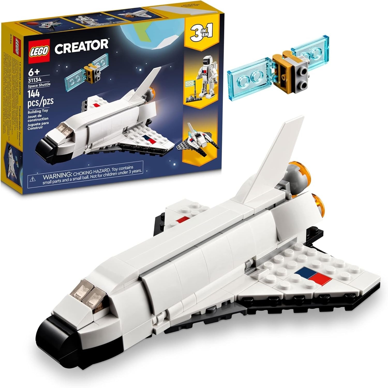 LEGO® Creator Ônibus Espacial 3em1: Nave Espacial, Astronauta e Foguete Espacial