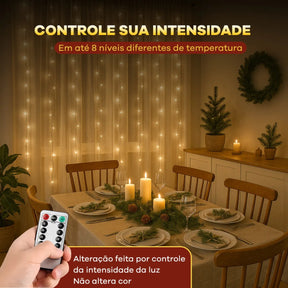 Cortina Led Amarela 3x3 Metros Festa Casamento Eventos Natal Iluminação