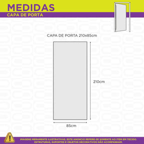 Capa De Porta Natalino Painel Papai Noel Decorativo em Tecido 0,85x2,10m Com Elástico