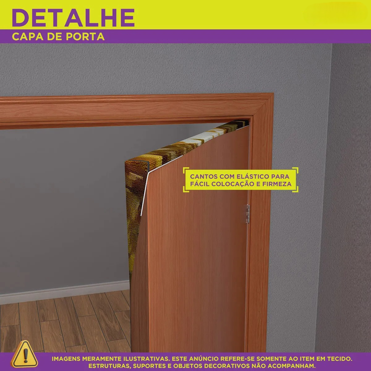 Capa De Porta Natal Religioso em Tecido Para Decoração 0,85x2,10m Com Elástico