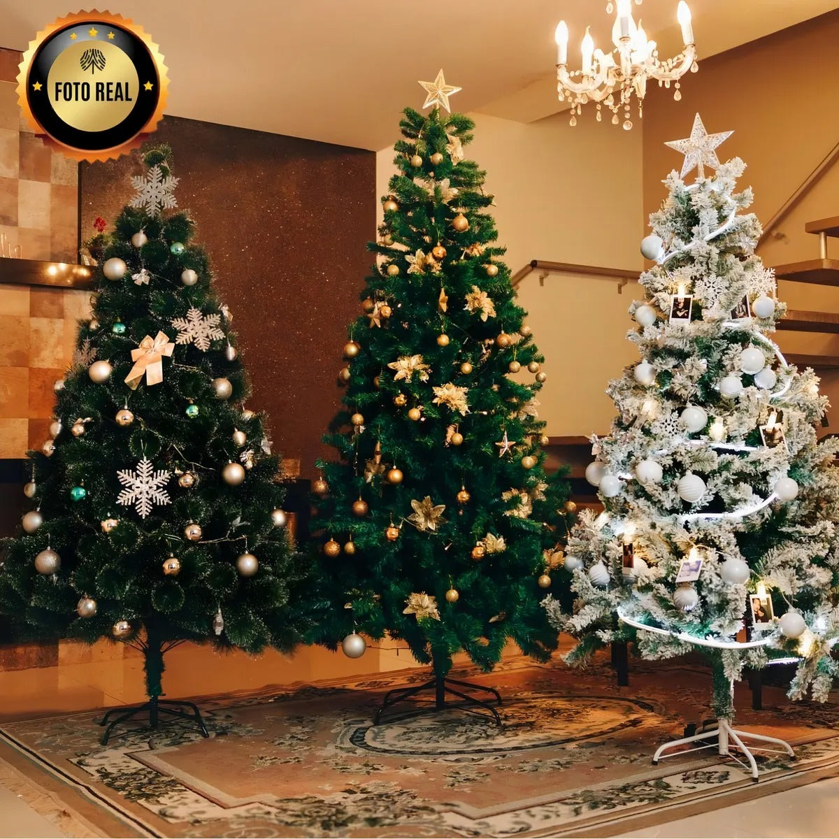 Árvore De Natal Pinheiro Canadense Luxo 2,70m 2000 Galhos Tradicional Verde Imperial Premium Grande Cheia