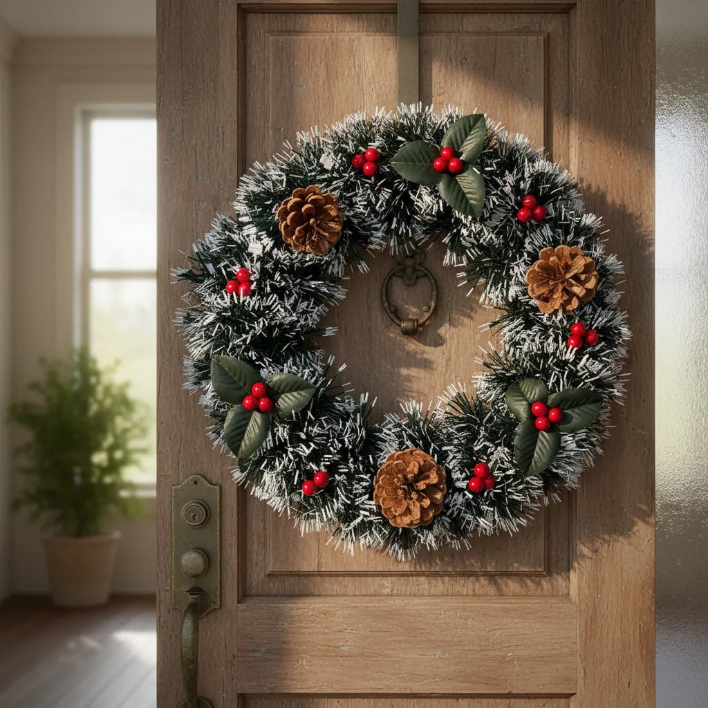 Guirlanda De Natal 30cm Decorada Enfeite Natalino Luxo