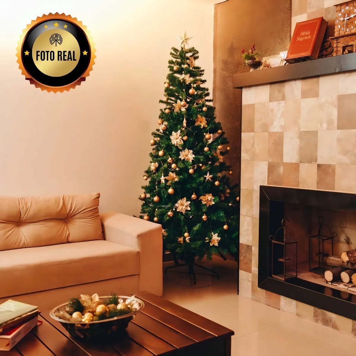 Árvore De Natal Pinheiro Canadense Luxo 2,70m 2000 Galhos Tradicional Verde Imperial Premium Grande Cheia