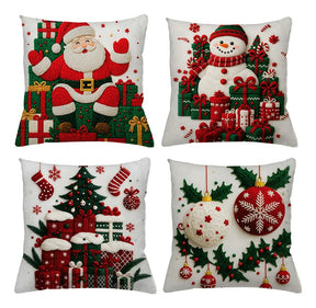 Kit 4 Capas De Almofadas Decorativas Natal Papai Noel 23