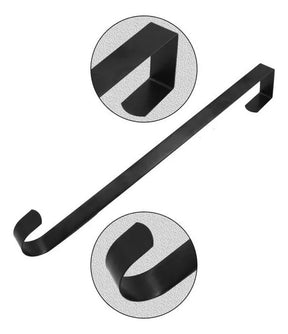 Suporte Porta Para Guirlanda Natal Estilo Gancho 23cm Preto