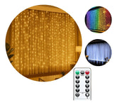 Cortina 3x3m Pisca Pisca 300 Leds Bivolt Decoração De Natal - Branco Quente