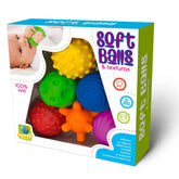 Bola Soft Balls E Texturas Colorida 6 Peças 3210 - Toyer Brinquedos