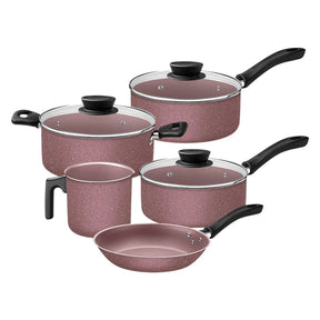 Jogo de Panelas Linz 5 Peças Alumínio Revestimento Interno Antiaderente Starflon Max Preto 28299005 - Tramontina