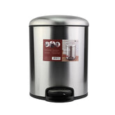 Lixeira 8 Litros Com Pedal Elite Aço Inox E Plástico 5x26cm - Honeyhome