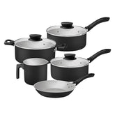 Jogo de Panelas Linz 5 Peças Alumínio Revestimento Interno Antiaderente Starflon Max Preto 28299005 - Tramontina