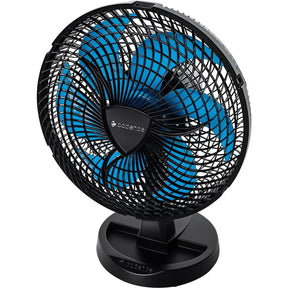 Ventilador de Mesa New Windy 6 Pás Preto e Azul 50w 220v 30cm VTR560220 - Cadence