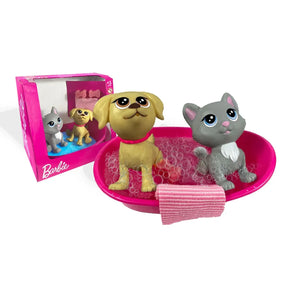 Mini Pets da Barbie Hora do Banho Mini Gata E Mini Taffy Com Acessórios 1299 - Pupee