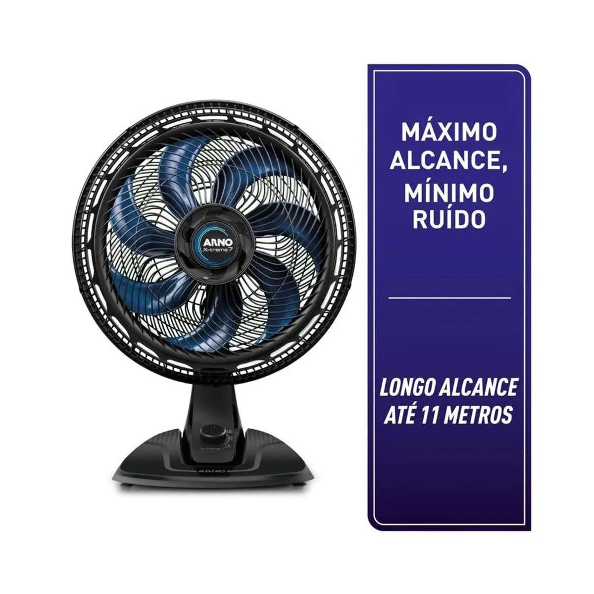 Ventilador de Mesa X-treme Ve70 40cm 7 Pás Preto/Azul 150w 127v 2720017321 - Arno