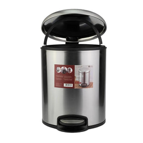 Lixeira 8 Litros Com Pedal Elite Aço Inox E Plástico 5x26cm - Honeyhome