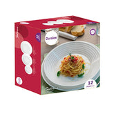 Aparelho de Jantar Saturno Vidro Branco Opalino 12 Peças 17490201311839 - Nadir