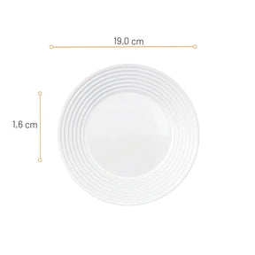 Aparelho de Jantar Saturno Vidro Branco Opalino 12 Peças 17490201311839 - Nadir