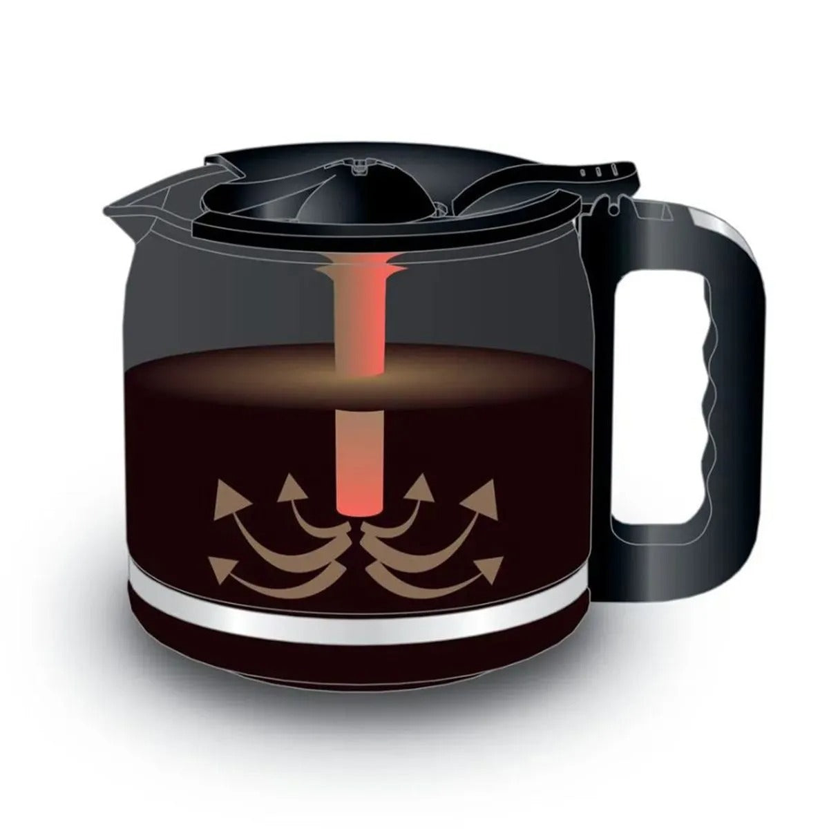 Cafeteira Elétrica Programável New Element Preta Com Jarra de Vidro 1,8 Litros 1000w 127v 220v 1510001996 - Arno