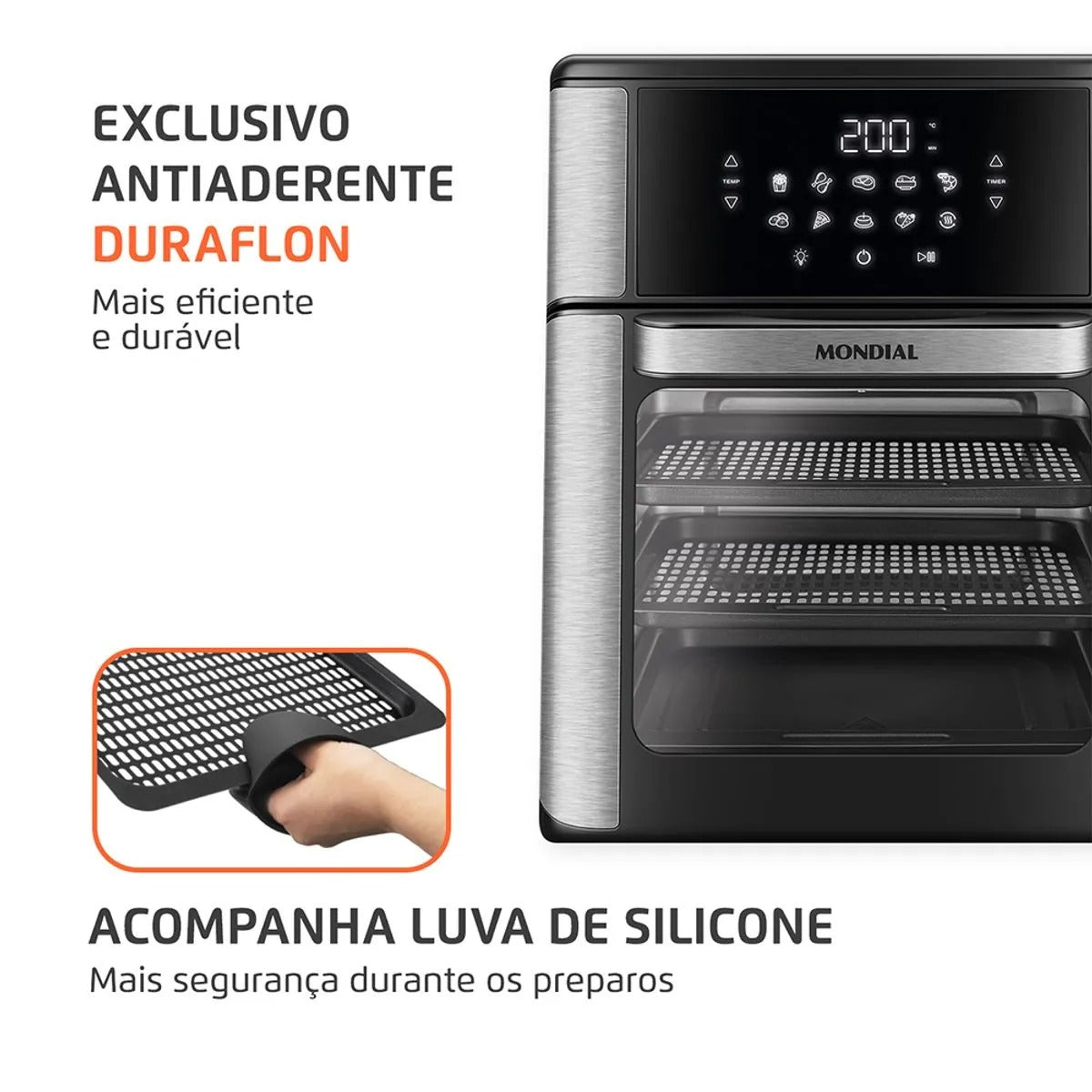 Fritadeira Elétrica Forno Oven 12 Litros 2000W 127V 220v 566603 - Mondial