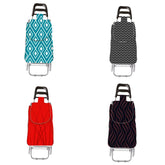 Carrinho de Feira Multiuso em Metal e Tecido 100% Poliéster Sortido - honeyhome