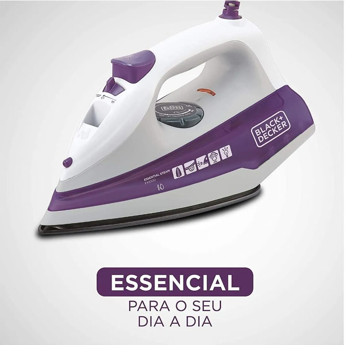 Ferro De Passar A Vapor 1200w Roxo 127v 220v FX1000BR - Black & Decker
