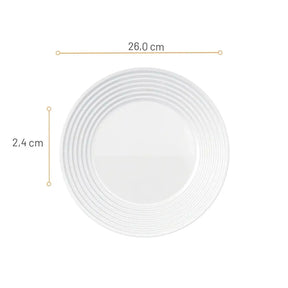 Aparelho de Jantar Saturno Vidro Branco Opalino 12 Peças 17490201311839 - Nadir