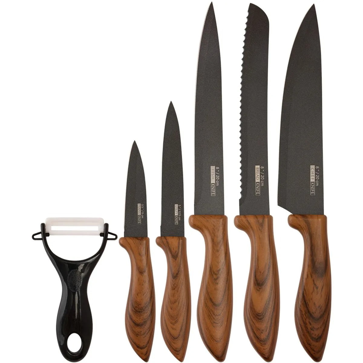 Kit Facas Multiúso Aço Inox 6 Peças Ref.LM2732IDE honeyhome