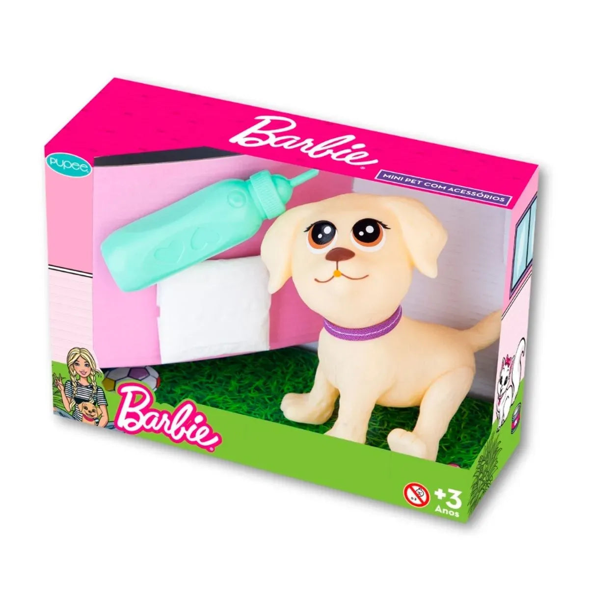 Mini Pet com Acessórios Honey Creme Faz Xixi 1207 - Pupee