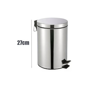 Lixeira Pedal Aço Inox 12 Litros com Cesto Removível LM0005 - honeyhome