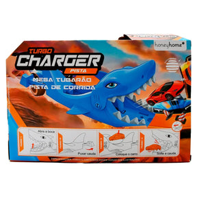 Pista De Corrida Mega Tubarão Turbo Charger Plástico LJM194 - honeyhome